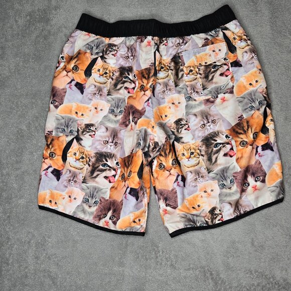 Bioworld Mens Swim Trunks XXL Cat Kitten Kitty Patterned Mesh Lining Board Short - Picture 2 of 4